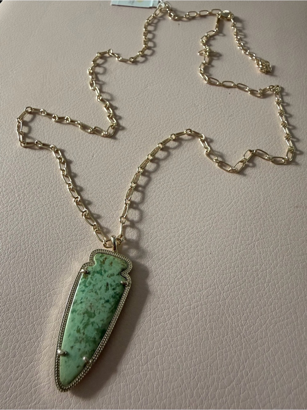 NWT Kendra Scott Skylar Pendant in Gold with Chrysocolla